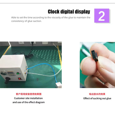 CLX-MC02 Máquina de sucção de cola de conector de fibra óptica MPO/MTP