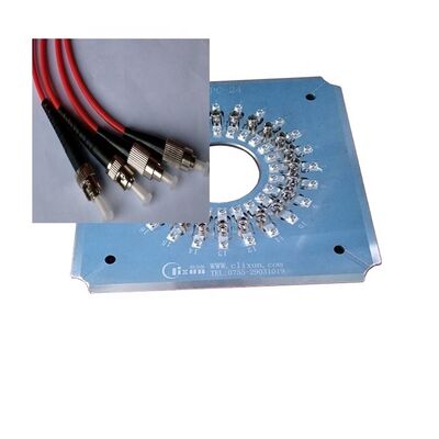 Instalação de polir de fibras de aço inoxidável endurecido S136 para conectores ST com 24 conectores num ciclo e perda de inserção ≤ 0,20 dB