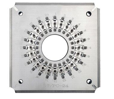 Instalação de polir de fibras de aço inoxidável endurecido S136 para conectores ST com 24 conectores num ciclo e perda de inserção ≤ 0,20 dB