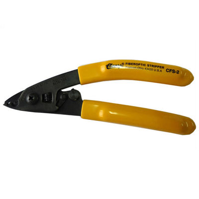 O cabo de fibra ótica pequeno dos furos do tamanho 2 utiliza ferramentas o punho amarelo de descascamento do comprimento da ferramenta 165mm