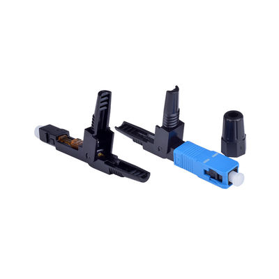 conectores de cabo de fibra ótica 125um plásticos, conector rápido ótico pre encaixado de SC/UPC