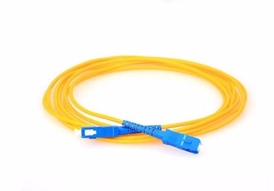 Cabo interno militar do cabo de remendo da fibra ótica de FTTH com o conector macho do SC UPC