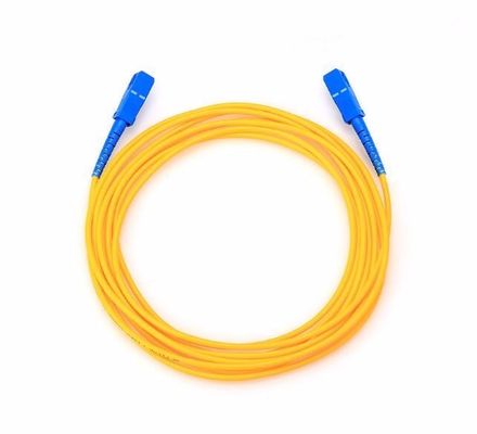 Cabo interno militar do cabo de remendo da fibra ótica de FTTH com o conector macho do SC UPC