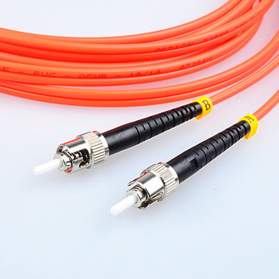 o remendo ótico do cabo de remendo da fibra ótica de 3.0mm CATV cabografa ST milímetro OM3 do ST