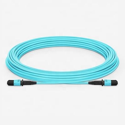 Baixo cabo de remendo da fibra do PDL Om3, tipo fêmea cabo de fibra ótica multimodo de MPO de B LSZH