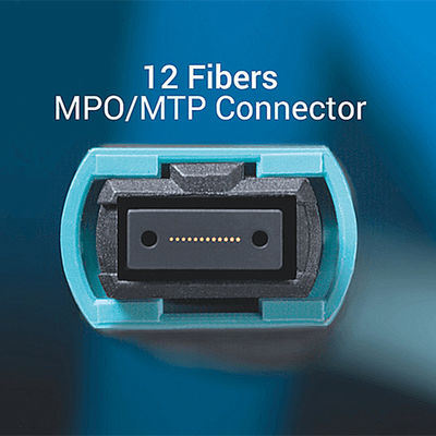Baixo cabo de remendo da fibra do PDL Om3, tipo fêmea cabo de fibra ótica multimodo de MPO de B LSZH