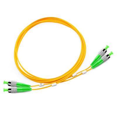 Cabo de remendo simples FC da fibra ótica da manutenção programada 9/125 Zipcord APC para a rede de FTTH FTTB FTTX
