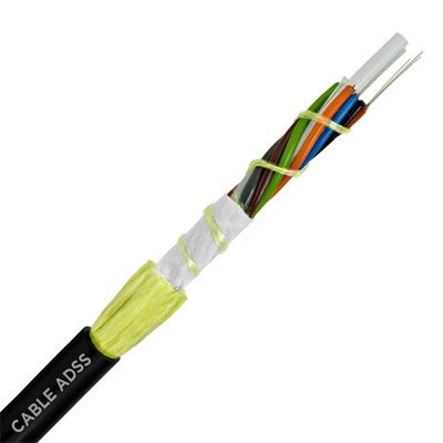 Adss 48 comprimentos de grande período aéreos do único modo do cabo do cabo de remendo da fibra ótica do núcleo