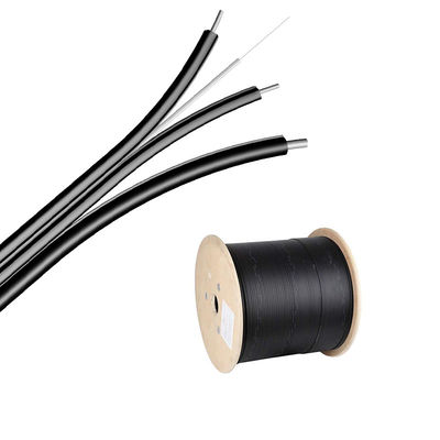 Mensageiro de aço exterior Wire de FRP, G657 FTTH 2 4 1 cabo de fibra ótica do núcleo