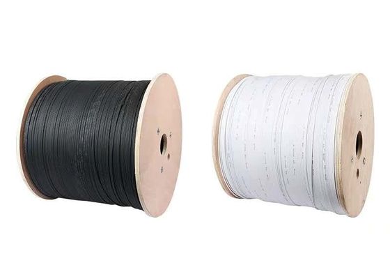 Mensageiro de aço exterior Wire de FRP, G657 FTTH 2 4 1 cabo de fibra ótica do núcleo