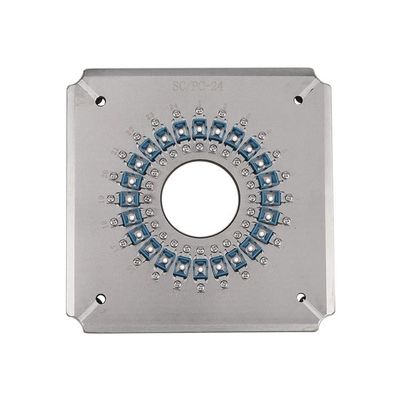 24 calores de lustro do gabarito do dispositivo elétrico do conector do SC UPC dos portos - tratados para o Polisher da fibra