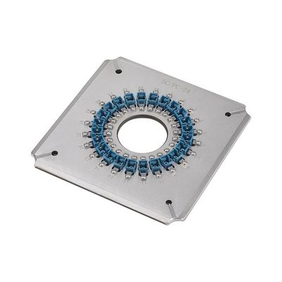 24 calores de lustro do gabarito do dispositivo elétrico do conector do SC UPC dos portos - tratados para o Polisher da fibra