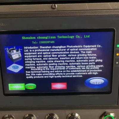 Máquina programável do conector da fibra ótica 60w com tela táctil