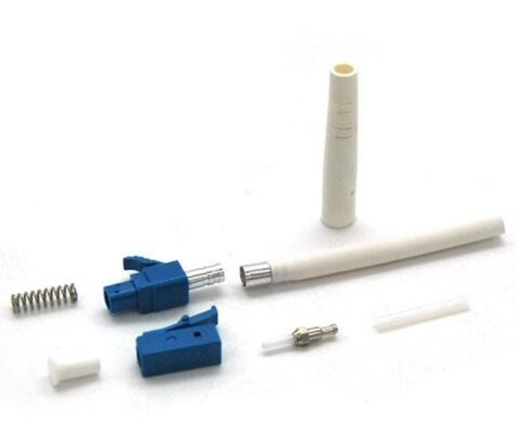 Conector simples da fibra ótica da credibilidade alta dos conectores da fibra do único modo do PC do LC